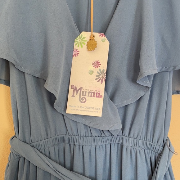 Show me your MuMu blue ruffle maxi dress - Picture 10 of 12